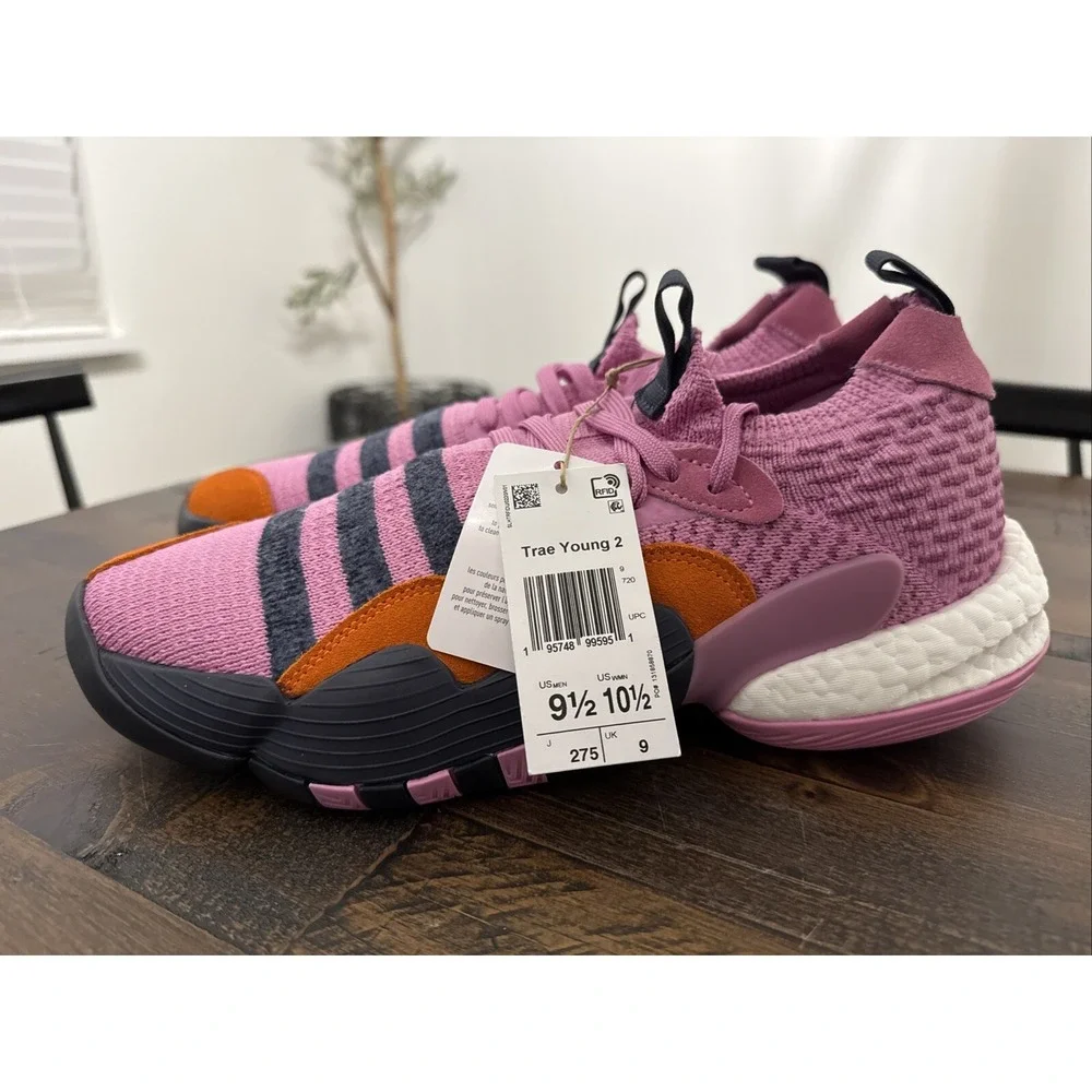 New Adidas Trae Young 2 Basketball Shoes Statosphere HO6483 Men's Sz 9.5 Lilac